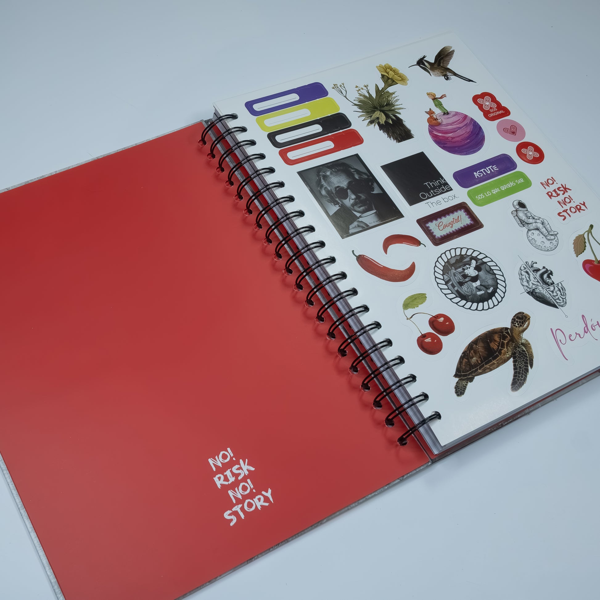 Cuaderno Albert Einstein SOS Original 2026 - Interior papel bond 75g rayas