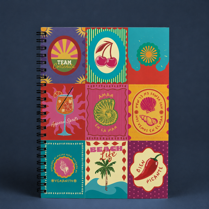 Cuaderno Amar en la Mar SOS Original 2026 - Vista frontal pasta dura diseño marino