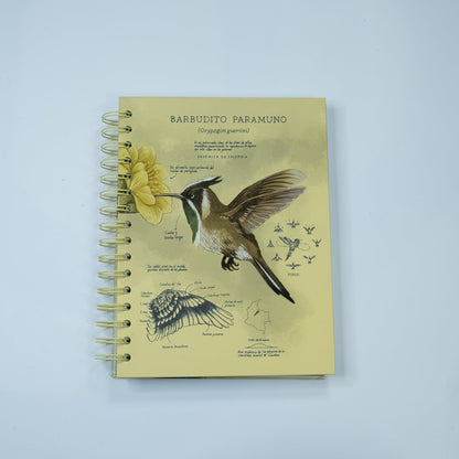 Cuaderno Barbudito Paramuno SOS Original 2026 - Vista frontal diseño fauna colombiana