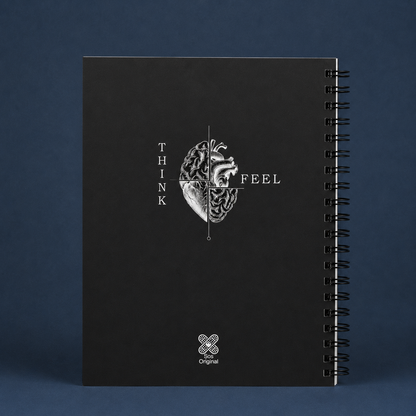 Cuaderno Think and Feel Negro SOS Original 2026 - Detalle diseño contraportada