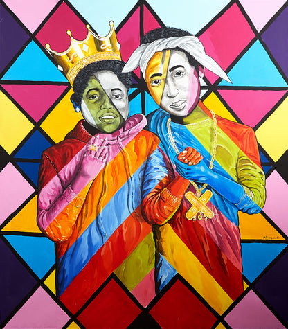 Pintura "FRATERNIDAD" TUPAC & BIGGIE